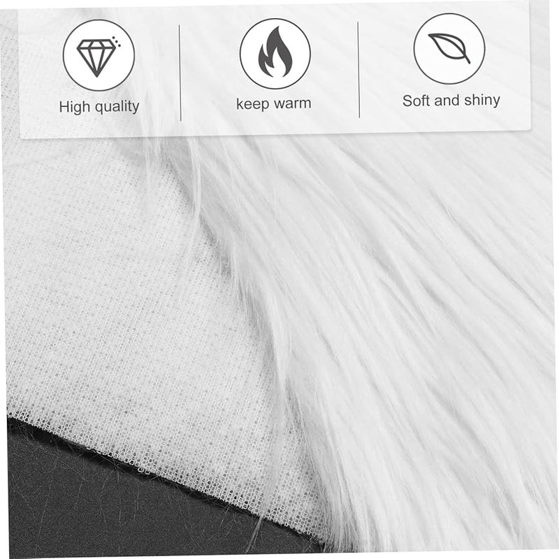 White Imitation Fur Photo Blanket Newborn Photography Backdrop Cozy Soft Prop - Image 5